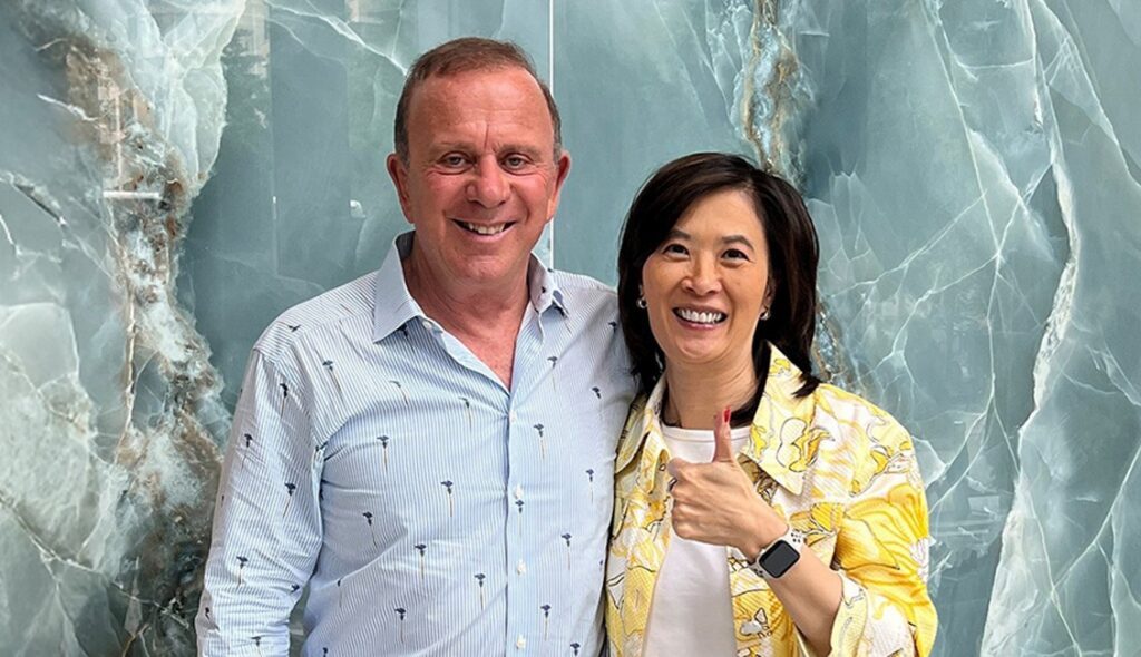 Peter Gilgan and Dr. Elaine Chin at 1 Yorkville Avenue, Toronto